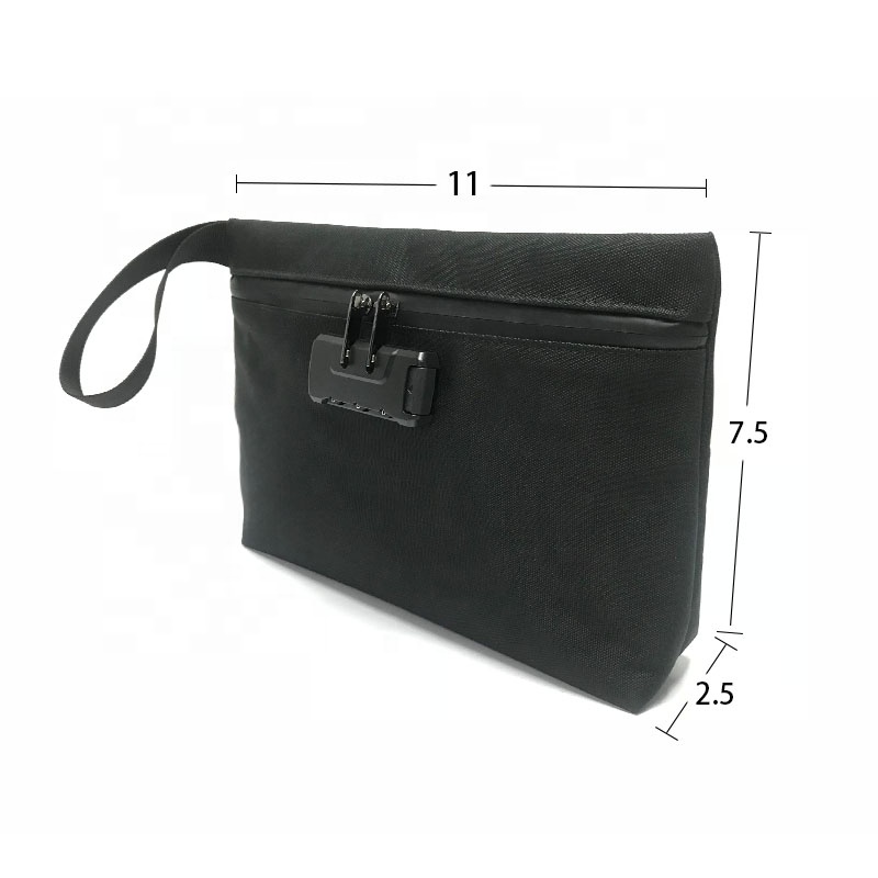 Smell proof bag pouch with handle and lock
